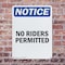 Signmission No Riders Permitted, 7 in W x Rectangle, Plastic OS-2PACK-NS-P-710-V-14780 - alternate 6
